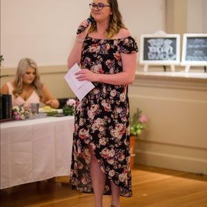 Off-Shoulder High-Low Dress